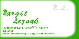 margit lezsak business card